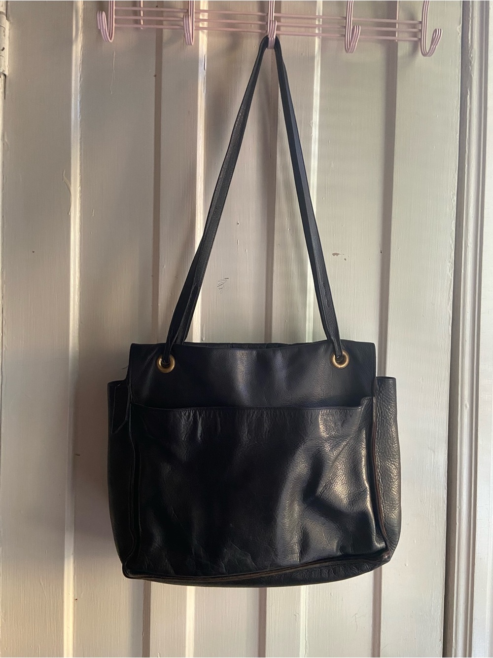 Jutta Neumann 'Odessa' black leather tote bag